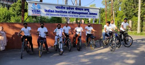 IIM Jammu organizes Bicycle Rally on the eve of “World Bicycle Day.”